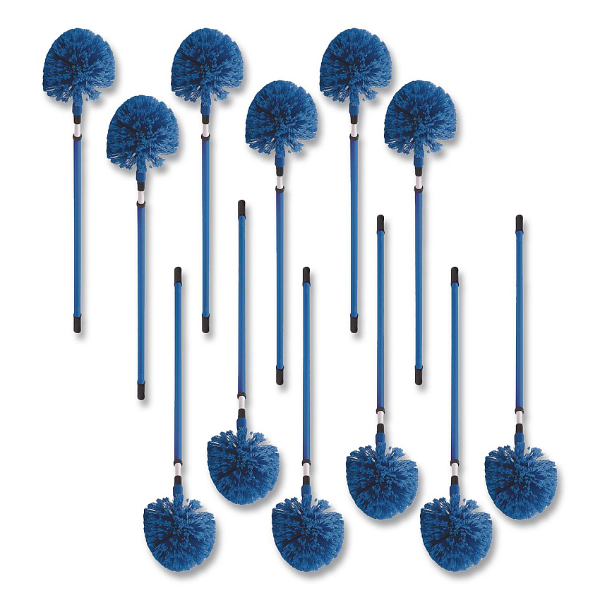 Carlisle Metal Telescopic Handle, 1" x 34", Blue, 12/Carton (36545000CT)