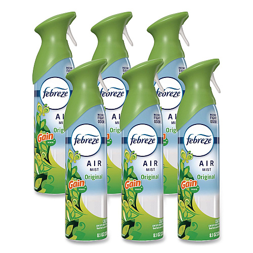 Febreze AIR, Gain Original, 8.1 oz Aerosol Spray, 6/Carton (19929)