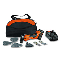 Fein MULTIMASTER AMM 500 AS 4 Ah Cordless Oscillating Multi-Tool Kit with 12 Accessories, Variable Speed (71293866090)