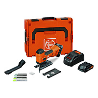 Fein 18V F-IRON Jig 26 AS Cordless Jigsaw Kit for Metal/Wood with 2 Batteries (4 Ah), 3,000 SPM, -45 to +45 Degree Bevel Range (71360562090)