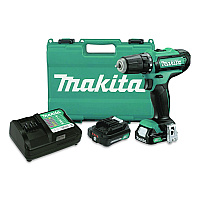 Makita 12V MAX CXT Lithium-Ion 3/8" Cordless Drill Driver Kit with Two Batteries (2 Ah), (Reconditioned) (FD05R1R)