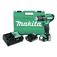 Makita FD09R1 12V MAX CXT Lithium-Ion 3/8" Cordless Drill Driver Kit with Two Batteries (2 Ah), (Reconditioned) (FD09R1R)