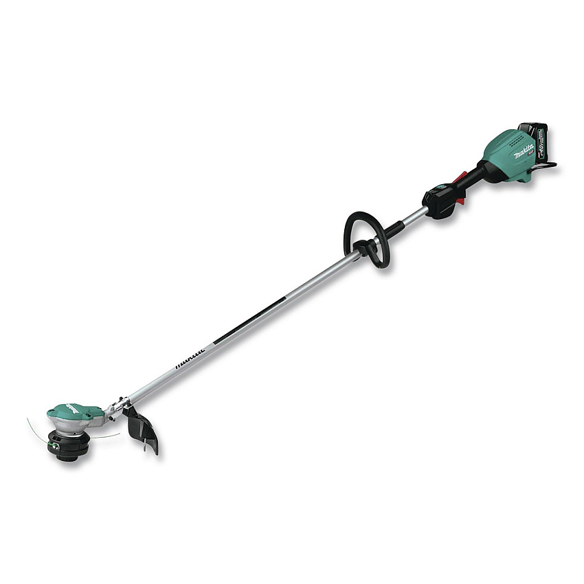 Makita 40V max XGT Lithium-Ion Brushless 15" Cordless String Trimmer Kit, (Reconditioned), 68.25" Length, Teal/Black/Silver (GRU01M1R)
