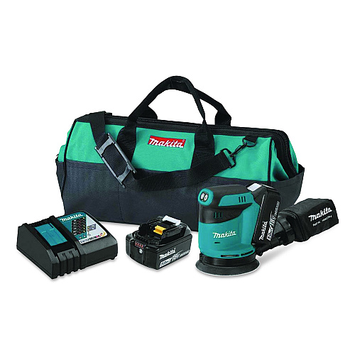 Makita 18V LXT Lithium-Ion 5" Cordless Random Orbit Sander Kit, (Reconditioned), 3 Speeds (XOB01R)