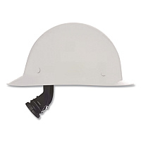 MSA Skullgard Protective Hard Hats, Full Brim, Fas-Trac III Ratchet Suspension, One Size Fits Most (6.5 to 8), White (475408)