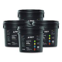 Gritt Commercial Surface Care Wipes, 1-Ply, 6 x 8, Fresh Scent, White, 800/Bucket, 4 Buckets/Carton (GRI5RW1BCS)