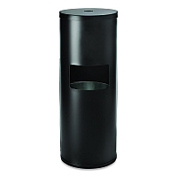 Gritt Commercial Floor Stand Wet Wipe Dispenser Station with 7 Gallon Built-In Trash Can, 13.1 x 13.1 x 36, Black (GRI509BLK)