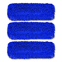 Gritt Commercial Microfiber Looped Dust Mop Pad Head, 24 x 5, Blue, 3/Pack (GRI182243PK)