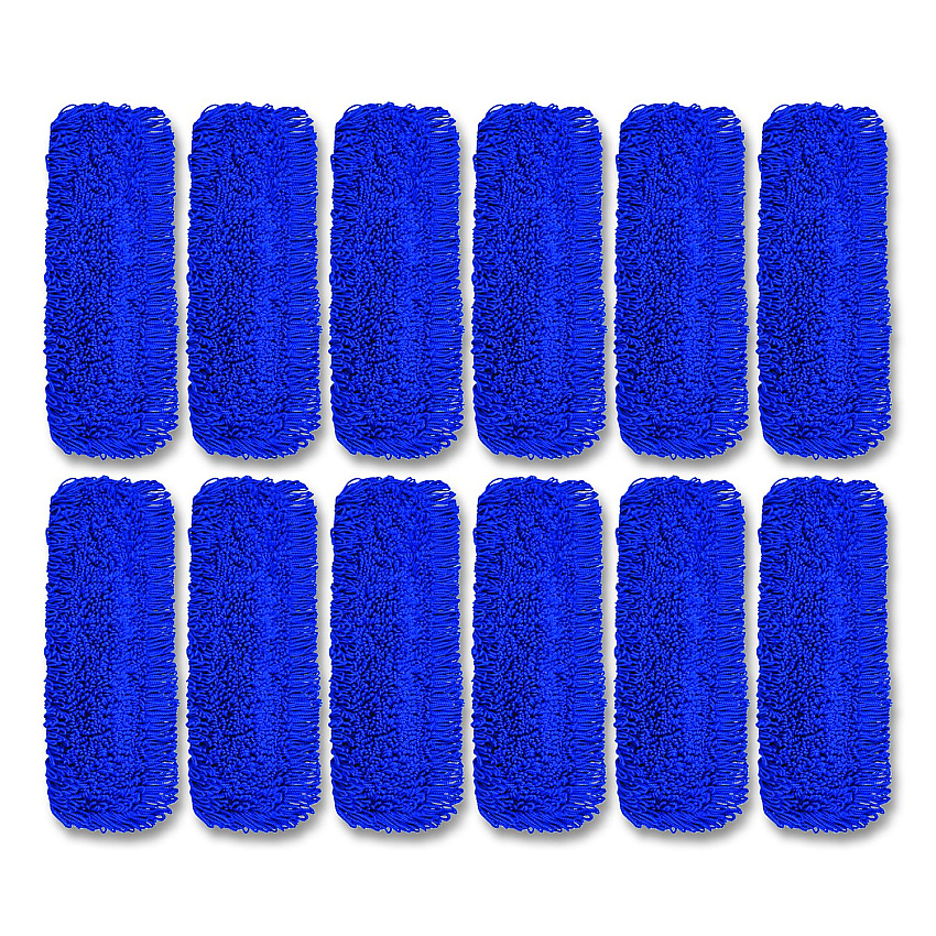 Gritt Commercial Microfiber Looped Dust Mop Pad Head, 24 x 5, Blue, 12/Carton (GRI1822412PK)