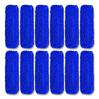 Gritt Commercial Microfiber Looped Dust Mop Pad Head, 36 x 5, Blue, 12/Carton (GRI1823612PK)