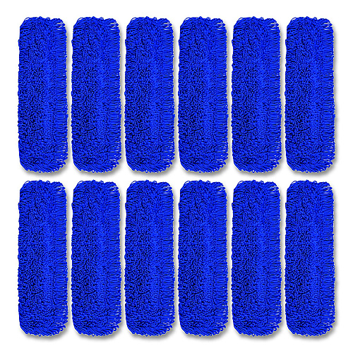 Gritt Commercial Microfiber Looped Dust Mop Pad Head, 36 x 5, Blue, 12/Carton (GRI1823612PK)