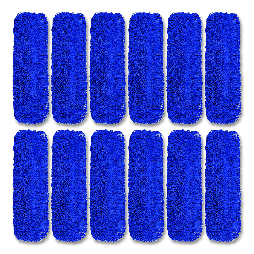 Gritt Commercial Microfiber Looped Dust Mop Pad Head, 36 x 5, Blue, 12/Carton (GRI1823612PK)