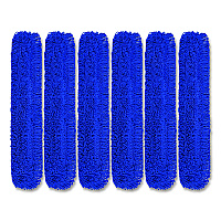 Gritt Commercial Microfiber Looped Dust Mop Pad Head, 48 x 5, Blue, 6/Pack (GRI182486PK)
