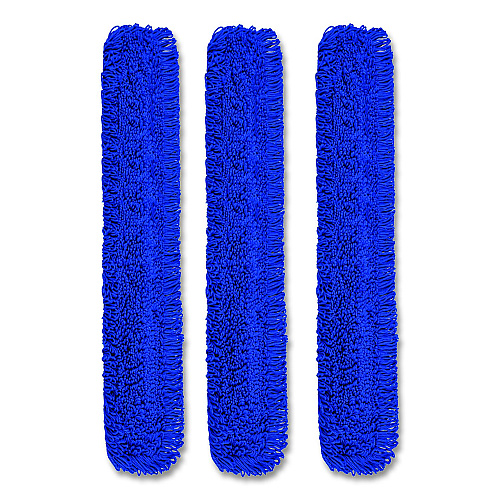 Gritt Commercial Microfiber Looped Dust Mop Pad Head, 60 x 5, Blue, 3/Pack (GRI182603PK)