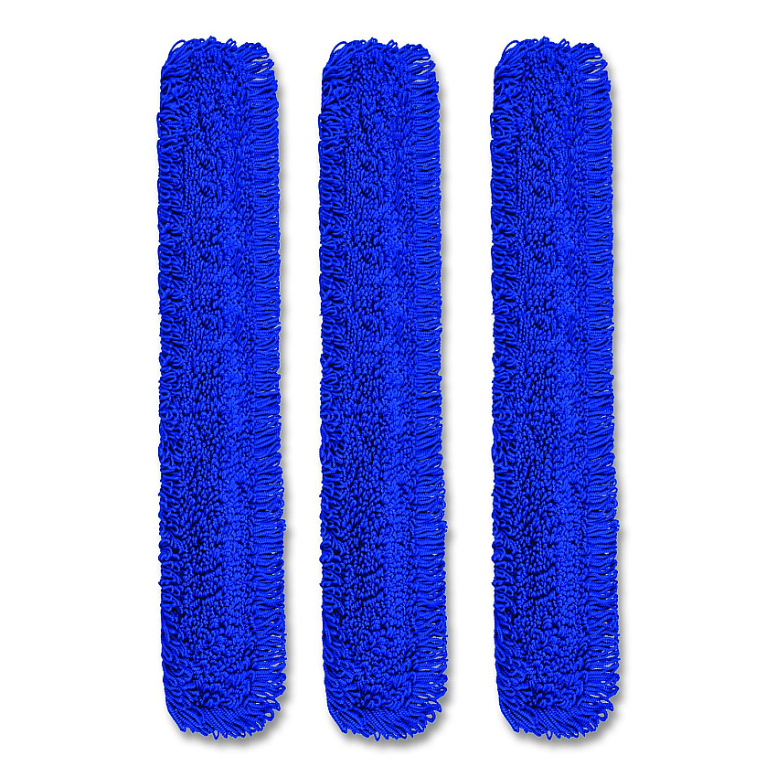Gritt Commercial Microfiber Looped Dust Mop Pad Head, 60 x 5, Blue, 3/Pack (GRI182603PK)
