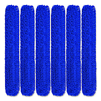 Gritt Commercial Microfiber Looped Dust Mop Pad Head, 60 x 5, Blue, 6/Pack (GRI182606PK)