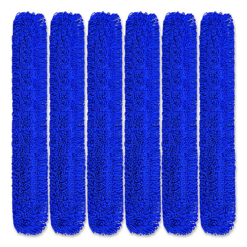 Gritt Commercial Microfiber Looped Dust Mop Pad Head, 60 x 5, Blue, 6/Pack (GRI182606PK)