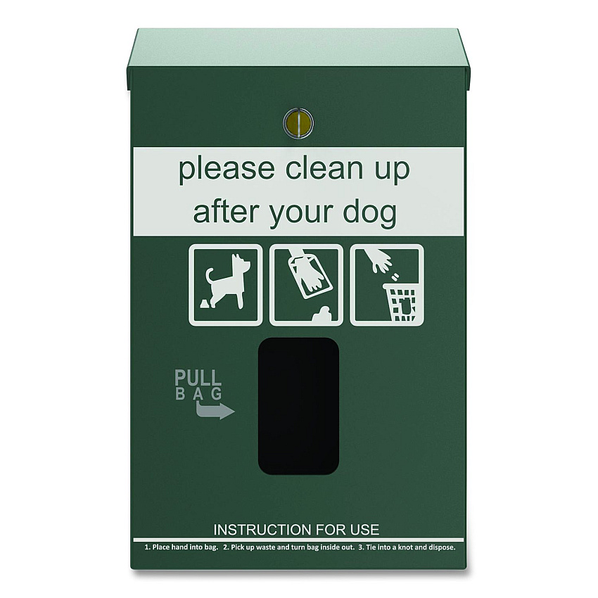 Furloo Wall-Mount Pet Waste Header Bag Dispenser, Green (FLO13HDG)