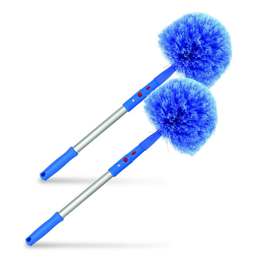 Gritt Commercial Cobweb/Corner Duster Brush with 20" Pole, 2/Kit (GRI1082PK)