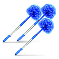 Gritt Commercial Cobweb/Corner Duster Brush with 20" Pole, 3/Kit (GRI1083PK)
