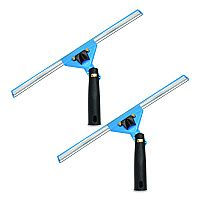 Gritt Commercial Swivel Window Squeegee with Quick Release, 14" Wide Blade, 2/Pack (GRI1292PK)