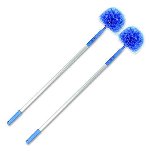 Gritt Commercial Cobweb/Corner Duster Brush with Telescopic Pole, 3 ft to 6 ft Handle, 2/Kit (GRI1026F2PK)