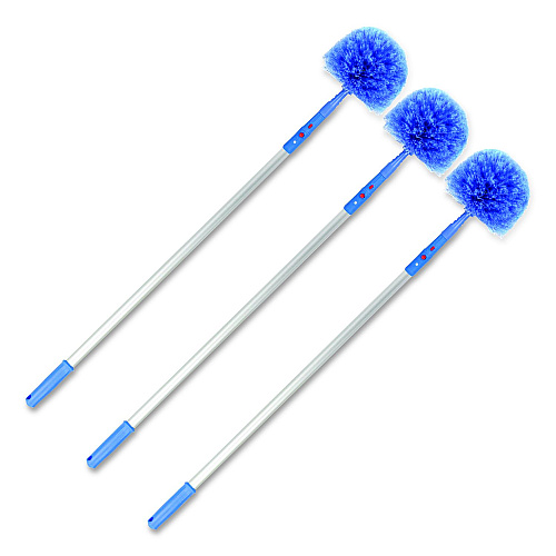 Gritt Commercial Cobweb/Corner Duster Brush with Telescopic Pole, 3 ft to 6 ft Handle, 3/Kit (GRI1026F3PK)