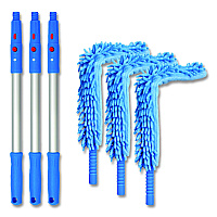 Gritt Commercial Flexible Wand Duster with Microfiber and Chenille Sleeve and 20