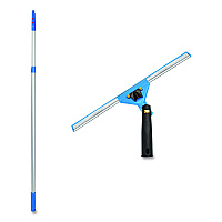 Gritt Commercial Pro Window Washing Kit with Swivel Squeegee and 6 ft Telescopic Pole, 14" Wide Blade (GRI1306F14)