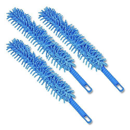 Gritt Commercial Flexible Wand Duster with Microfiber and Chenille Sleeve, 22" Length, 3/Pack (GRI1763PK)