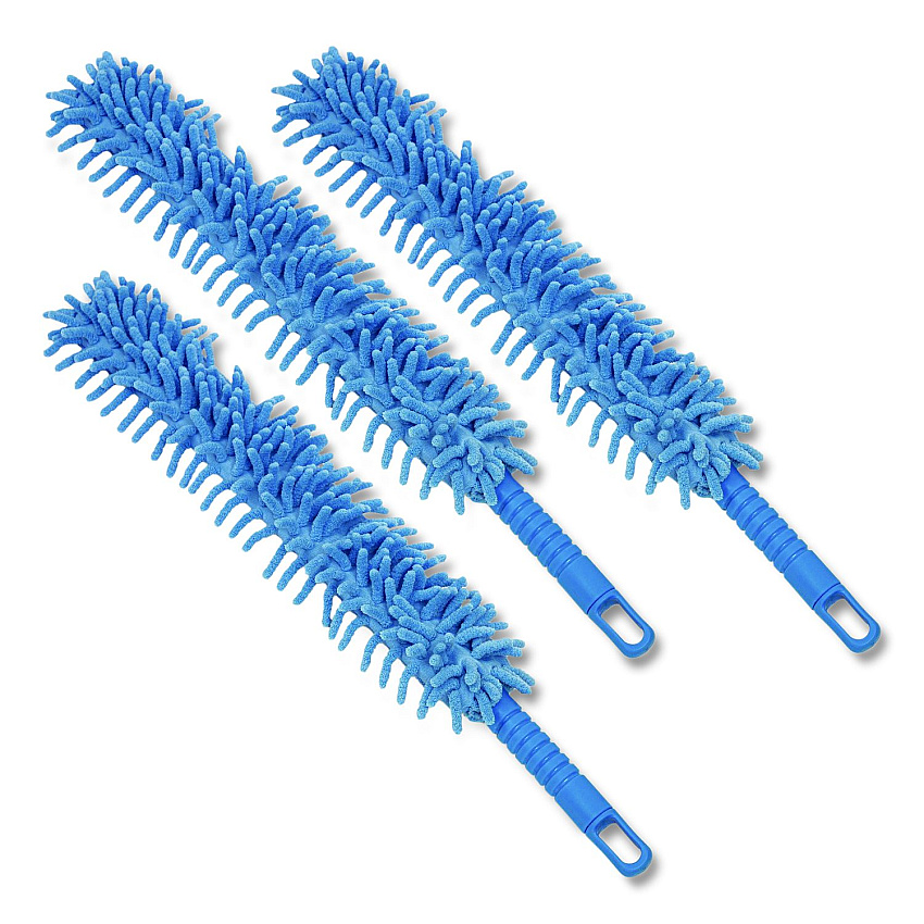 Gritt Commercial Flexible Wand Duster with Microfiber and Chenille Sleeve, 22" Length, 3/Pack (GRI1763PK)