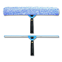 Gritt Commercial Swivel Window Washing Kit with Squeegee and Washer, 18" Wide (GRI13618)