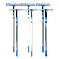 Gritt Commercial Pro Window Washing Kit with Squeegee, Washer and 6 ft Telescopic Pole, 14" Wide, 3/Kit (GRI1376F143P)