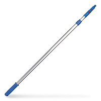 Gritt Commercial 6 ft Telescopic Aluminum Extension Pole with Click/Lock Adapter Cone, 3.5 ft to 6 ft, Blue/Silver (GRI1066F)