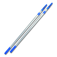 Gritt Commercial 6 ft Telescopic Aluminum Extension Pole with Click/Lock Adapter Cone, 3.5 ft to 6 ft, Blue/Silver, 3/Pack (GRI1066F3PK)