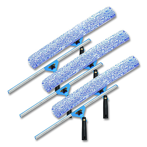 Gritt Commercial Swivel Window Washing Kit with Squeegee and Washer, 18" Wide, 3/Kit (GRI136183PK)