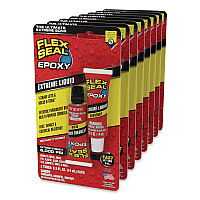 Flex Seal Flex Epoxy Extreme Liquid, Two Tube Set, 1 oz, Dries Black, 8/Carton (EFSBLKR2X15)