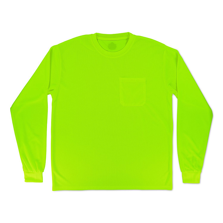 ergodyne GloWear 8093 Non-Certified Essential Hi-Vis Long Sleeve T-Shirt, 2X-Large, Lime (21816)