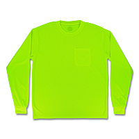 ergodyne GloWear 8093 Non-Certified Essential Hi-Vis Long Sleeve T-Shirt, 3X-Large, Lime (21817)