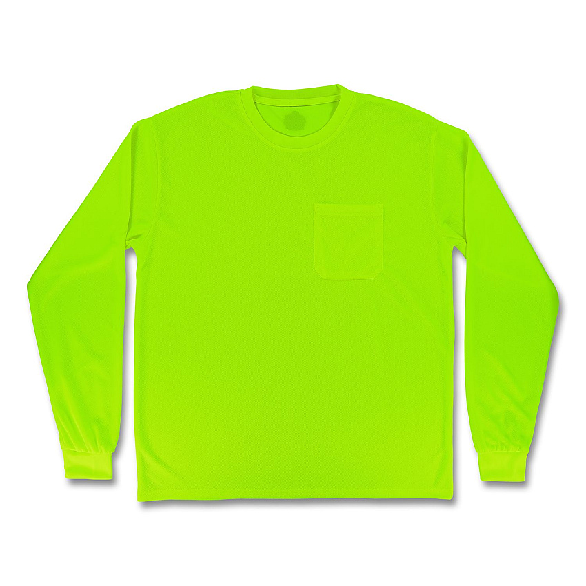 ergodyne GloWear 8093 Non-Certified Essential Hi-Vis Long Sleeve T-Shirt, 3X-Large, Lime (21817)