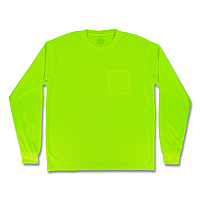 ergodyne GloWear 8093 Non-Certified Essential Hi-Vis Long Sleeve T-Shirt, 5X-Large, Lime (21819)