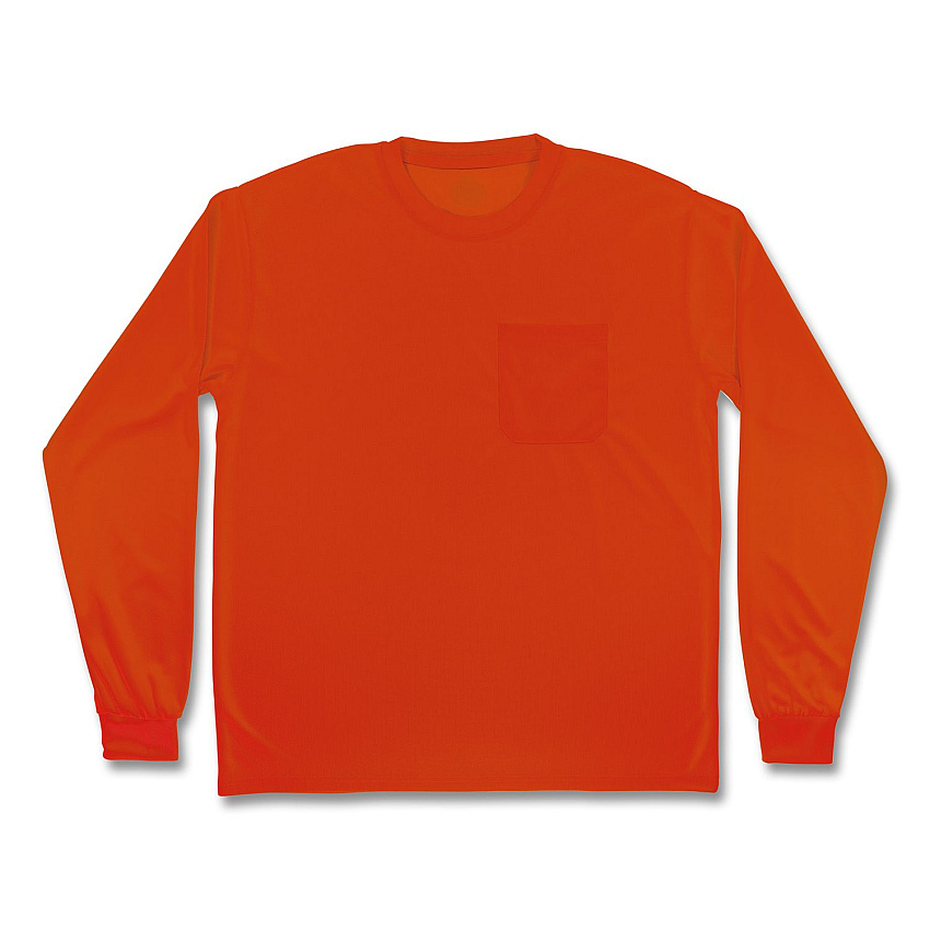 ergodyne GloWear 8093 Non-Certified Essential Hi-Vis Long Sleeve T-Shirt, X-Small, Orange (21821)