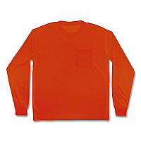 ergodyne GloWear 8093 Non-Certified Essential Hi-Vis Long Sleeve T-Shirt, Medium, Orange (21823)