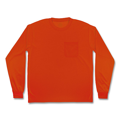 ergodyne GloWear 8093 Non-Certified Essential Hi-Vis Long Sleeve T-Shirt, Medium, Orange (21823)