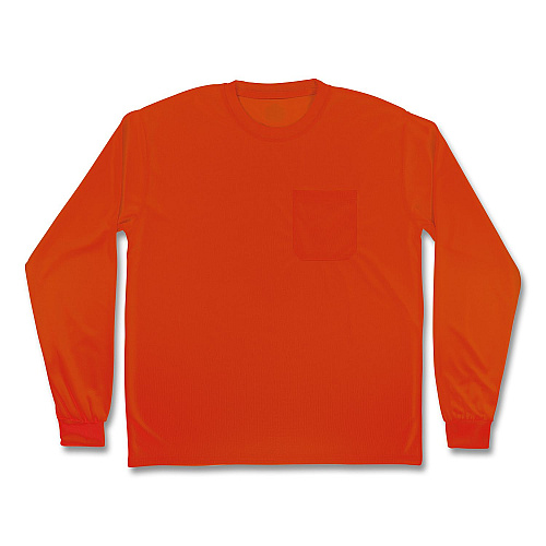 ergodyne GloWear 8093 Non-Certified Essential Hi-Vis Long Sleeve T-Shirt, Large, Orange (21824)