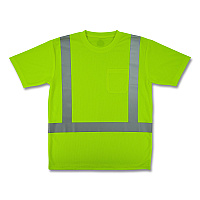 ergodyne GloWear 8282 Class 2 Essential Hi-Vis T-Shirt, X-Small, Lime (21831)
