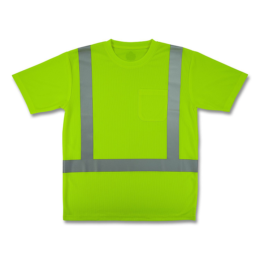 ergodyne GloWear 8282 Class 2 Essential Hi-Vis T-Shirt, Small, Lime (21832)