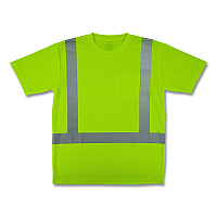ergodyne GloWear 8282 Class 2 Essential Hi-Vis T-Shirt, Medium, Lime (21833)