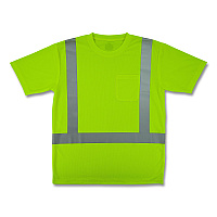 ergodyne GloWear 8282 Class 2 Essential Hi-Vis T-Shirt, X-Large, Lime (21835)