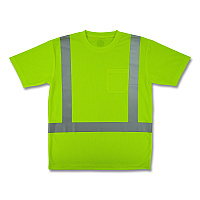 ergodyne GloWear 8282 Class 2 Essential Hi-Vis T-Shirt, 2X-Large, Lime (21836)